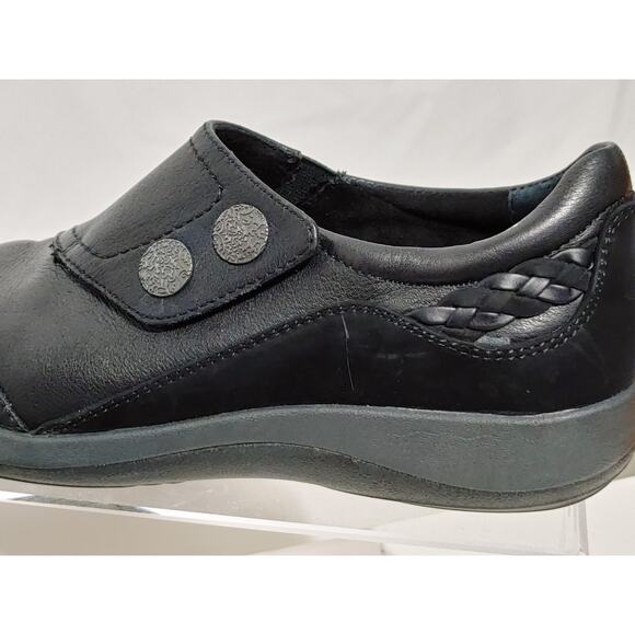 Aetrex Karina Monk Strap Shoes Close Toe Leather Black Womens US 9-9.5 UK 7-7.5 - Picture 8 of 10